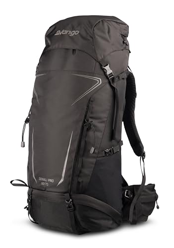Image of Vango Denali Pro 60:70 Rucksack – Duke of Edinburgh Approved | Adjustable Back System | Durable Ripstop Hiking Pack with Rain Cover, Hydration Compatible, Multi-Pocket Storage for Camping & Trekking
