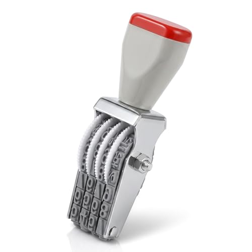 4 Digit Number Stamp Adjustable Number Stamps Multi- Functional Creative Price Tag Roller Rubber Changeable Numerical Stamp