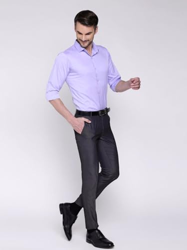 Image of IndoPrimo Men's Satin Shirt with Spread Collar Neck Line Solid Pattern Full Sleeves Regular Fit Western Style and Standard Length