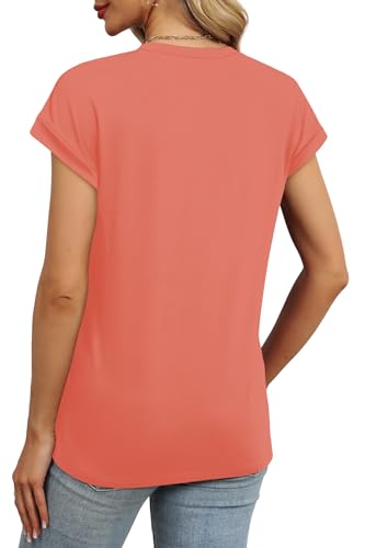 Image of Alaroo Womens Summer Tops Short Sleeve Shirts Crew Neck Cute Trendy Tunic Blouses (S-3XL)