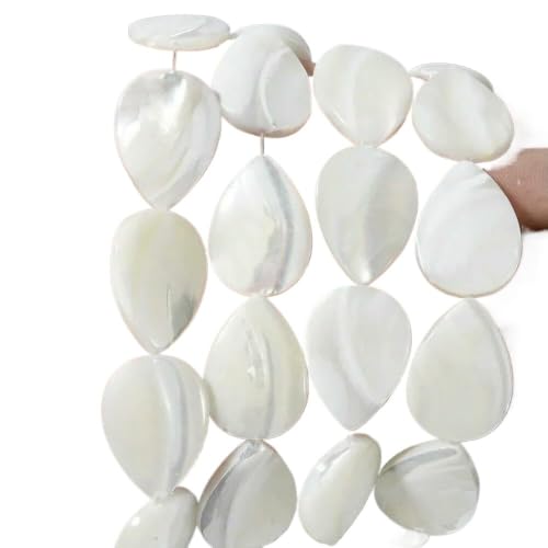 Cuentas de concha madre blanca de alta calidad para abalorios de joyería fina y manualidades