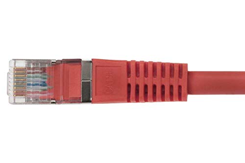 Cable de red Ethernet SF Cable Cat5e Shielded STP 75ft rojo miniatura 4