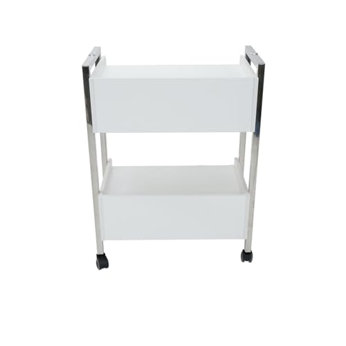 Skinact Supreme Medical Dental Mobile Utility Cabinet With Steel Frame And Two Drawer With One Lockable Drawer Cart thumb #6