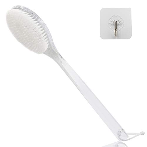 Mczcent Cepillo de Baño Mango Largo de Plástico Cepillo Exfoliante Corporal, Cepillo Cuerpo Celulitis de Cerdas Naturales, Exfoliator Dry Bath Back Body Shower Brush Depurador Cepillo Espalda Ducha Cover