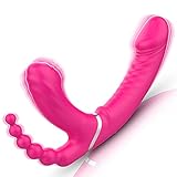 Adorime G-Spot Vibrator with Tongue Stimulator, Adjustable 3 Speeds Clitoris Massager & 9 Vibration Patterns Dildo Vibrator Dual Stimulation Rechargeable Waterproof Sex Toy for Women