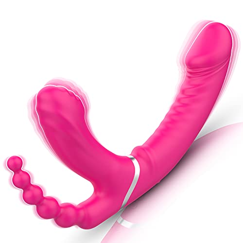 Adorime G-Spot Vibrator with Tongue Stimulator, Adjustable 3 Speeds Clitoris Massager & 9 Vibration Patterns Dildo Vibrator Dual Stimulation Rechargeable Waterproof Sex Toy for Women