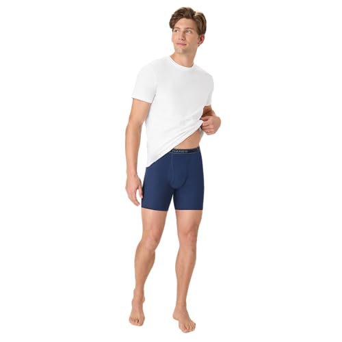 Image of Hanes mens Underwear Boxer Briefs Pack, Cool & Breathable Cotton Moisture-wicking Underwear for Men, No Ride Up
