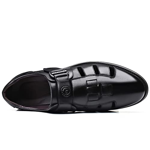 Men's Fashion Casual Sandals Closed Toe Breathable Comfortable Shoes Business Leather Sandals4