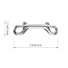 Huture 5 Pack 3.5’’ Double Ended Bolt Snaps Hook Zinc Alloy Trigger Chain Metal Clips Key Holder for Water Bucket Pet Feed Bucket Agricultural Equine Home Dog Leash Garage Use, Nickel Plated, Silver