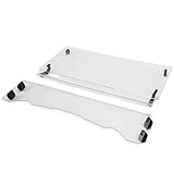 ALMULOO Clear Folding Windshield Compatible with Massimo Buck 200 (2018) & Massimo Buck 400 (2018-2020) – Heavy Duty 2-IN-1 Windscreen