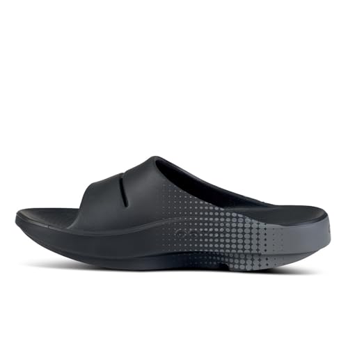 Image of OOFOS OOahh Sport Recovery Slide, Black Matrix - Women's Size 5, Men's Size 3