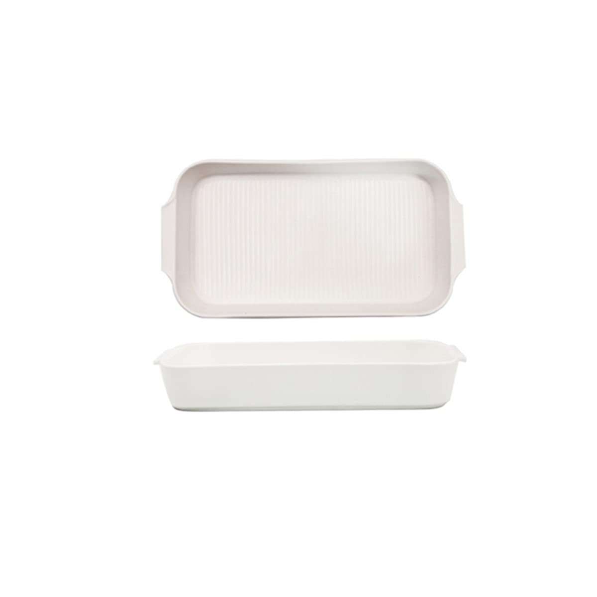 Naczynie do pieczenia w piekarniku, Ceramiczne naczynia do pieczenia, Ceramiczne naczynie do pieczenia Porcelanowe prostokątne naczynia do pieczenia z podwójnymi uchwytami, Formy do pieczenia do gotow
