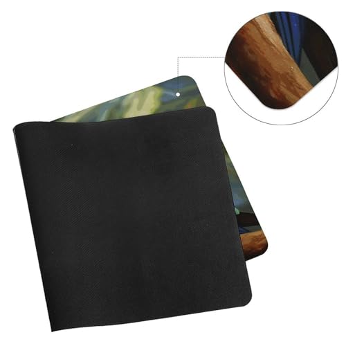 Alfombrilla para mouse grande con pintura de loro y base de goma miniatura 7