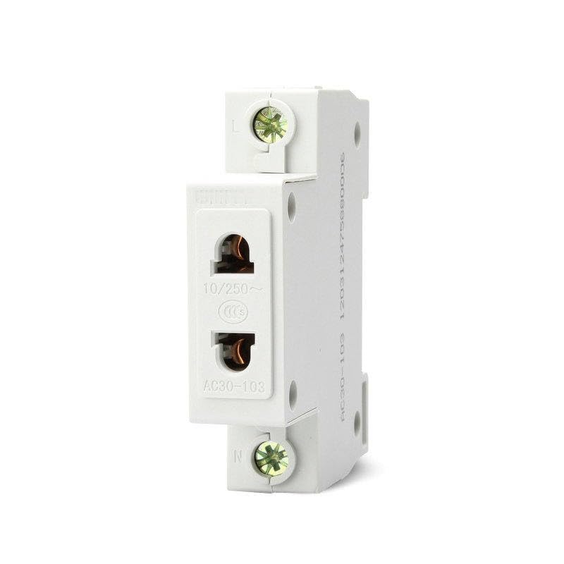 2 Pins Din Rail Modular Socket for Switchgear Extention Distribution Box Power Socket