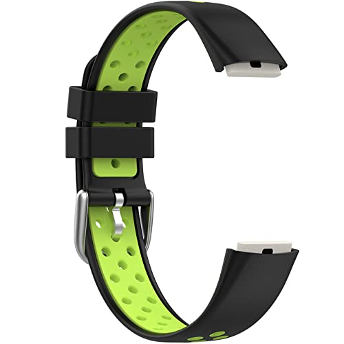 Bracelet de rechange Fitbit Luxe silicone étanche noir et rouge doux - 3