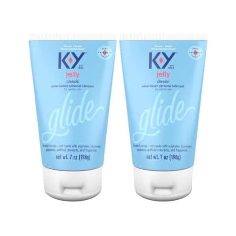 K-Y Jelly Classic Water-Based Personal Lubricant, Water Based Lube Helps Relieve Discomfort, 7 FL OZ (Pack 0f 2) Cover