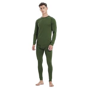 Iguana Mens 100% Merino Wool Base Layer Sets for Ski Lightweight Thermal Underwear