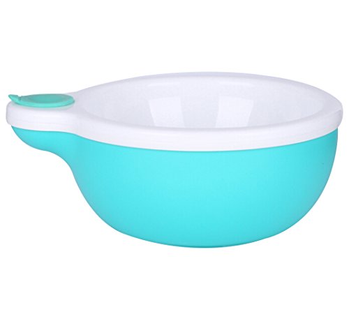 Kidsmile Baby Food Keep Warming Feeding Bowl, Toddler Feeding Containers with Water Chamber and Heat Preservation Layer, Pour in Hot Water Funnel to Keep Food Warm or Cold in Home or Travel, Blue
