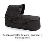 Babify Twin Air Gemelar Kinderwagen, leicht und kompakt, zugelassen bis 22 kg, Soft Grey