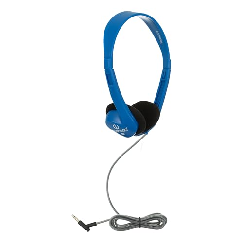Image of Egghead School Stereo Headphones with Foam Ear Cushions, Adjustable Headband, and Tangle-Free Tri-Shield Cord for Classroom Use and Educational Settings, Pack of 20