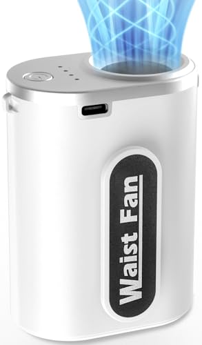 ATOPSUN 腰掛け扇風機 ベルトファン 首掛け/手持ち/腰掛け/卓上 4WAY...