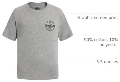 Image of Quiksilver Boys' Short Sleeve Logo Graphic T-Shirt, Soft & Comfortable, Regular Fit