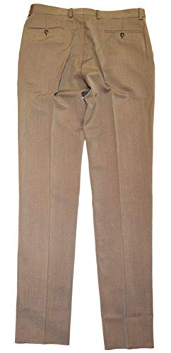 Ralph Lauren Polo Mens Flat Front Gabardine Wool Dress Pants Italy Brown 40 $425 #TOP1