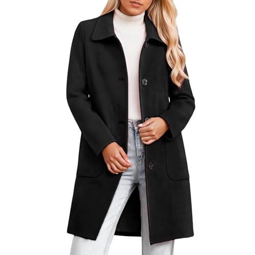 Manteau polaire mi-long femme veste chaude hivernale avec poches