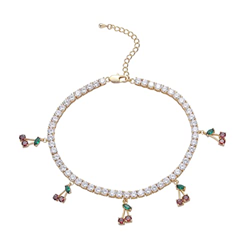 Bracelets de cheville femmes mode cheville zircon réglable brillant argenté chic