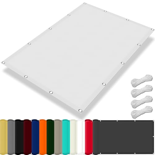 Filet d'ombrage imperméable blanc haute résistance protégeant à 98% des UV - 2