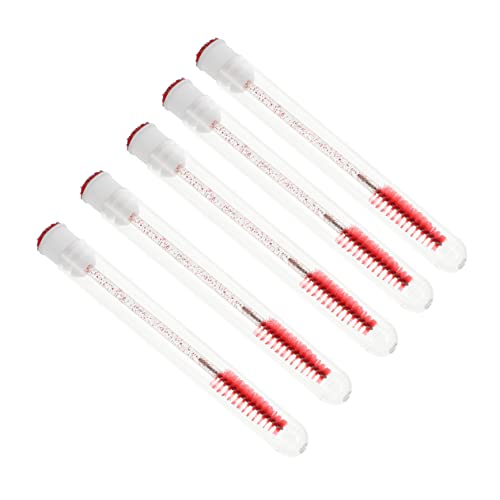 FOMIYES Lashes Eyelash Mascara Portable Tube 10pcs Lash Brush Wands for Home Use