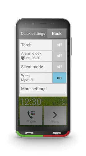Emporia Super Easy 4G Smartphone - Lättanvänd, SOS-knapp, svart