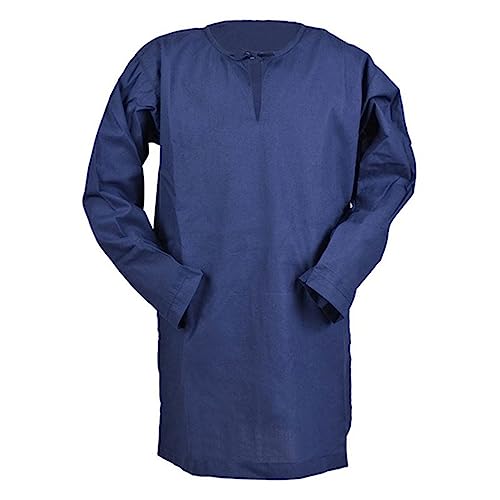 Generisch Túnica vikinga para niños, camisa medieval de caballero, disfraz medieval de carnaval, con cordones, disfraz vintage medieval, disfraz de pirata, camisa renacentista, pirata, camisa, camisa