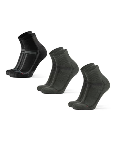 DANISH ENDURANCE Calze Uomo Running, 3 Paia, Multicolore, 35-38