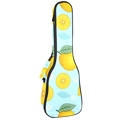 Sac pour ukulélé de concert robuste étui soprano rembourré 10 mm jaune et bleu
