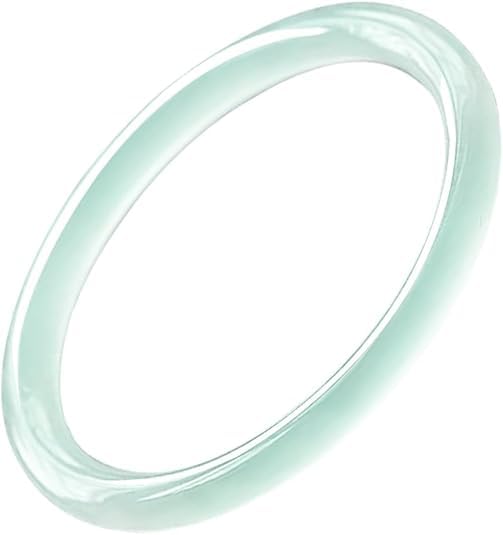 URED Floating Green Jade Bangle Bracelet For Women Narrow Feng Shui Bracelet Good Luck jade Bangle Genuine Healing For Woman Yoga meditation mother