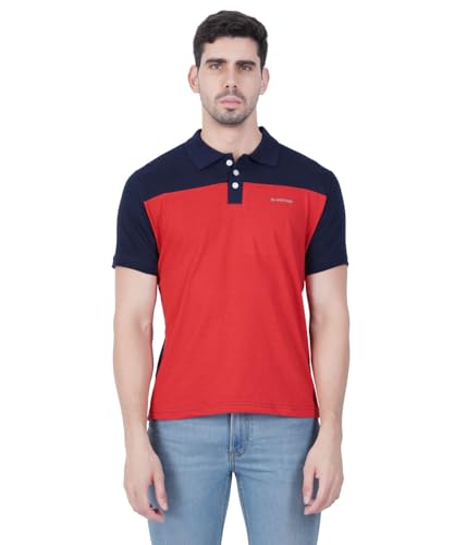 Image of Men's Trendy Color Blocked Regular Fit Polo Shirts (SizeS-3XL)