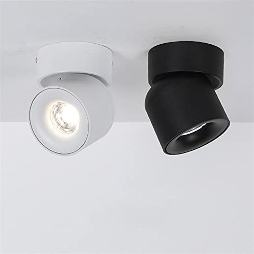 Bwldma 7W 12W moderno interior Downlight Ronda de aluminio Ángulo de aluminio Ajustable Nordic Fondo de pared Lámpara de pared Light Store Clothroom Spotlight Blanco (Color : Warm light 3000K) Cover