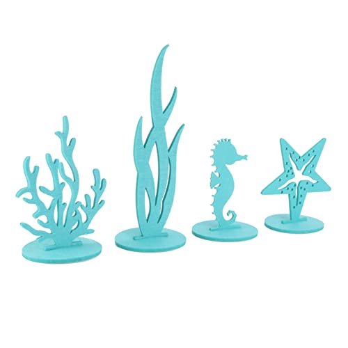 Holibanna 1Juego Adorno De Fieltro De Forma De Algas Marinas Estatuilla Creativa para Decoración y Escritorio