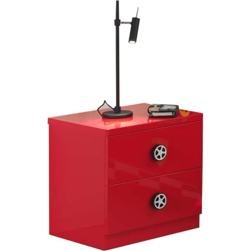 Paris Prix Table de Chevet Enfant Voiture Monza 50cm Rouge