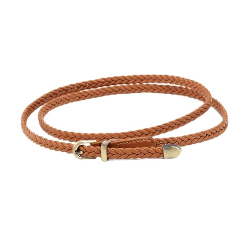 Women Belt Style Waist Bands Chain Hemp Rope Braided Dress Belt Casual Thin Belt For Ladies Clothes 1Pcs