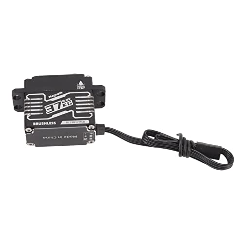 Guscio impermeabile IP67: il servocomando per auto RC ha un guscio del radiatore in alluminio tagliato a diamante che è impermeabile IP67 in modo che sia durevole e abbia una lunga durata.