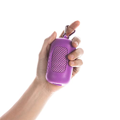 クールタオル 速乾タオル 冷感タオル スポーツタオル シリコンケース付き 軽量 暑さ対策 携帯便利 アイスタオル プールタオル 暑さ対策グッズ 30*90CM (パープル)