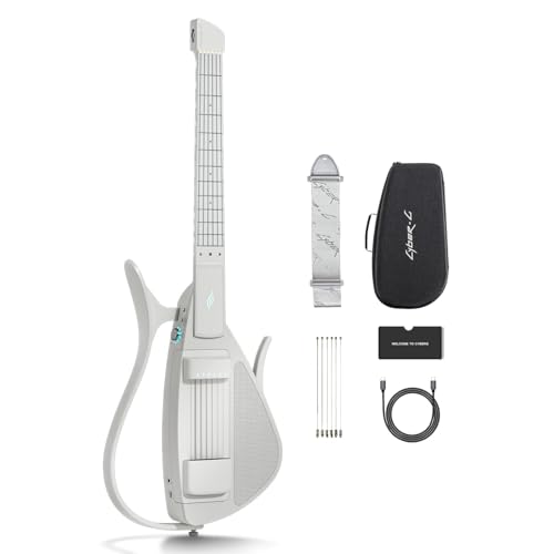 Amazon | ENYA Cyber-G/Stringed White デジタルエレキギター MIDI