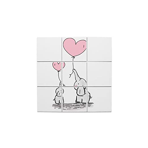 Carreaux céramique aquarelle éléphant pour décorer la chambre de bébé