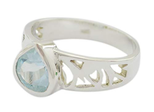 Bague topaze bleue en argent 925 à porter au quotidien chic