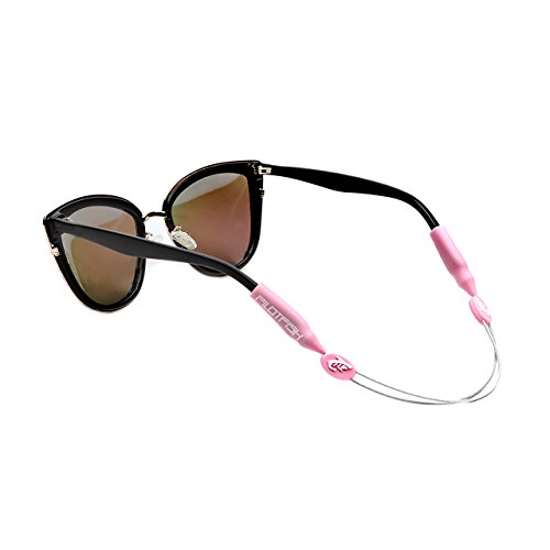 Image of Pilotfish No Tail Adjustable Eyewear Retainer Cable Strap: Sunglasses, Eyeglasses, Glasses (16 Inch, Pink Flamingo)