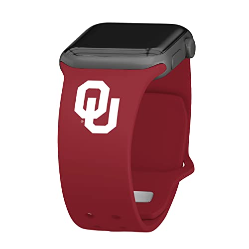 Affinity Bands Oklahoma Sooners Silicone Sport Band compatible with Apple Watch (42/44/45mm Crimson)