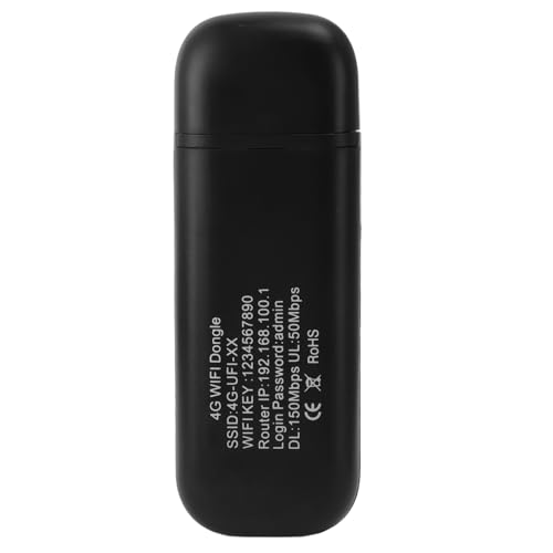 Image of Dioche 4G LTE Portable WiFi Hotspot with SIM Slot Compact Travel Router for 10 Devices Fast USB Powered Internet Anywhere Secure Sharing for Phones Laptops Tablets (Black)