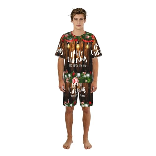 Pyjama short homme imprimé ampoule en bois de qualité supérieure vêtement nuit